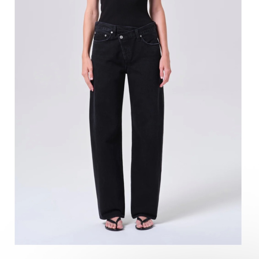 AGOLDE Arc Criss Cross Jeans - Black/Grey - Size 25